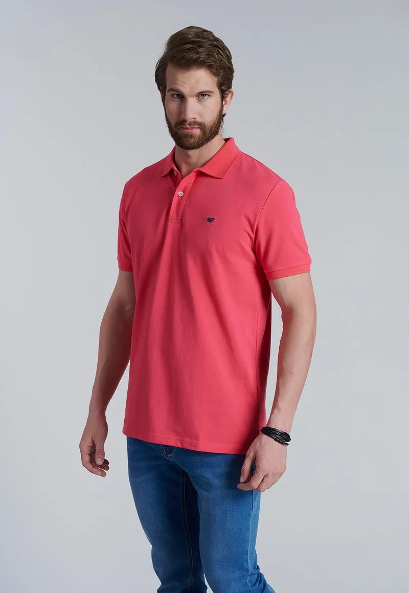 Polera Hombre Básica Pique Coral