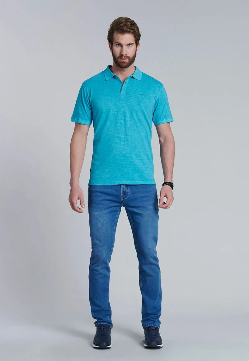 Polera Hombre Polo San Diego Turquesa