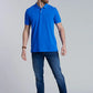 Polera Hombre Básica Pique Lt. Blue