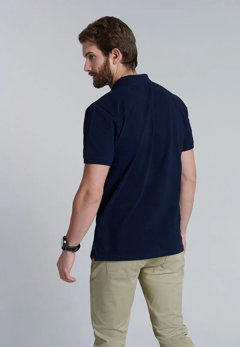 Polera Hombre Básica Pique Dk. Navy