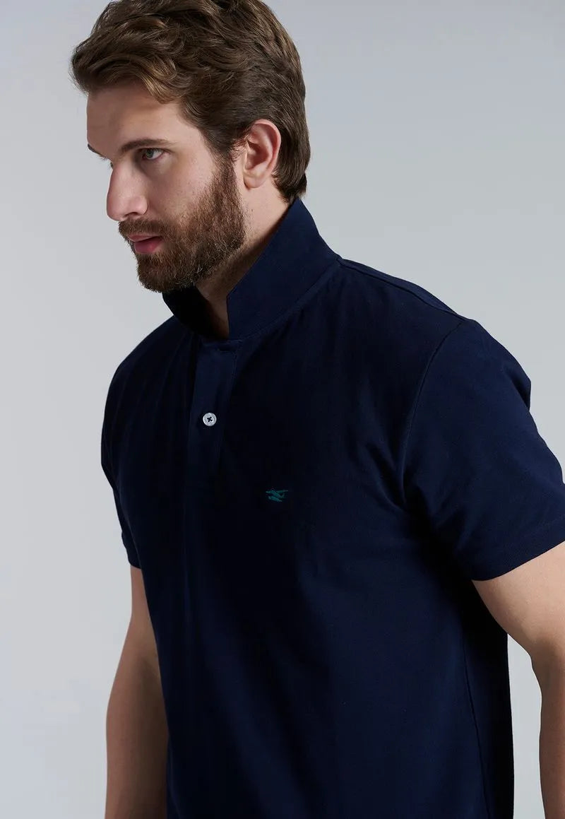 Polera Hombre Básica Pique Dk. Navy