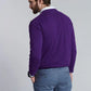 Sweater Hombre V Neck Solido F Dk Violet