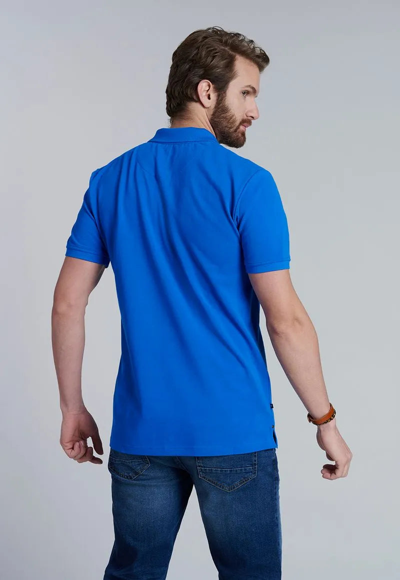 Polera Hombre Básica Pique Lt. Blue