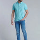 Polera Hombre Básica Pique Lt Turquoise