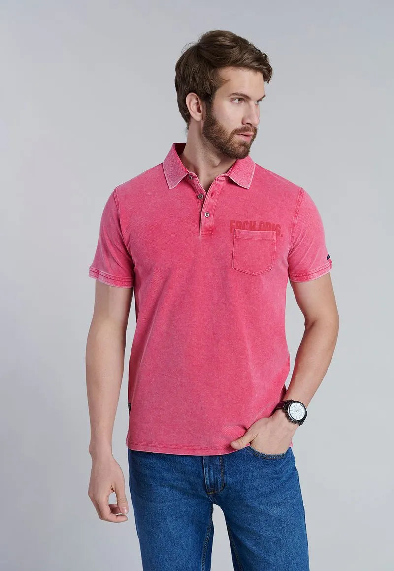 Polera Hombre Polo Hawai Dk Coral