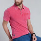 Polera Hombre Polo Hawai Dk Coral