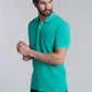 Polera Hombre Básica Pique Lt Green