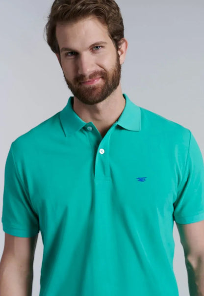 Polera Hombre Básica Pique Lt Green