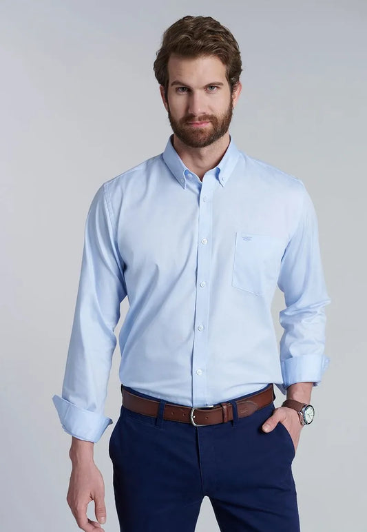 Camisa Hombre Smart Casual Oxford Sky