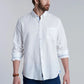 Camisa Hombre Sport Lino Blanco