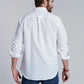 Camisa Hombre Sport Lino Blanco