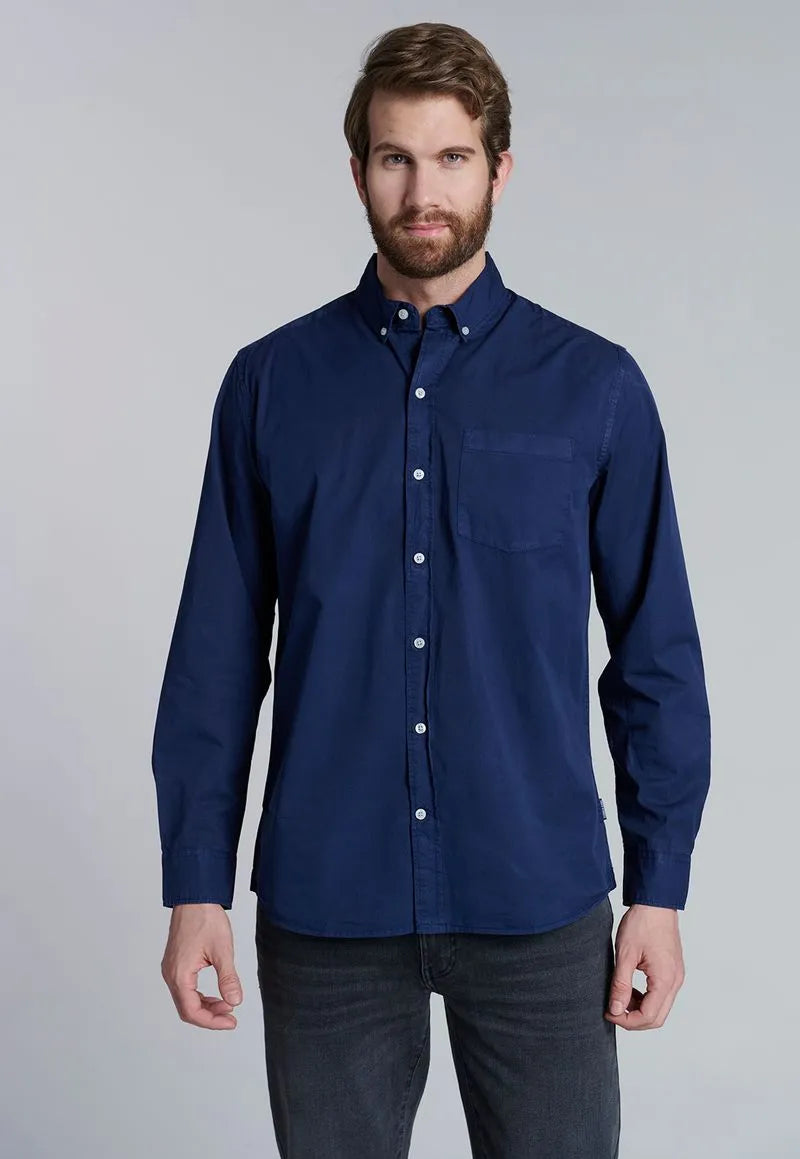 Camisa Hombre Sport Garment Dyed Navy