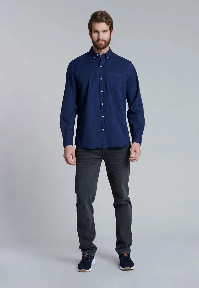 Camisa Hombre Sport Garment Dyed Navy