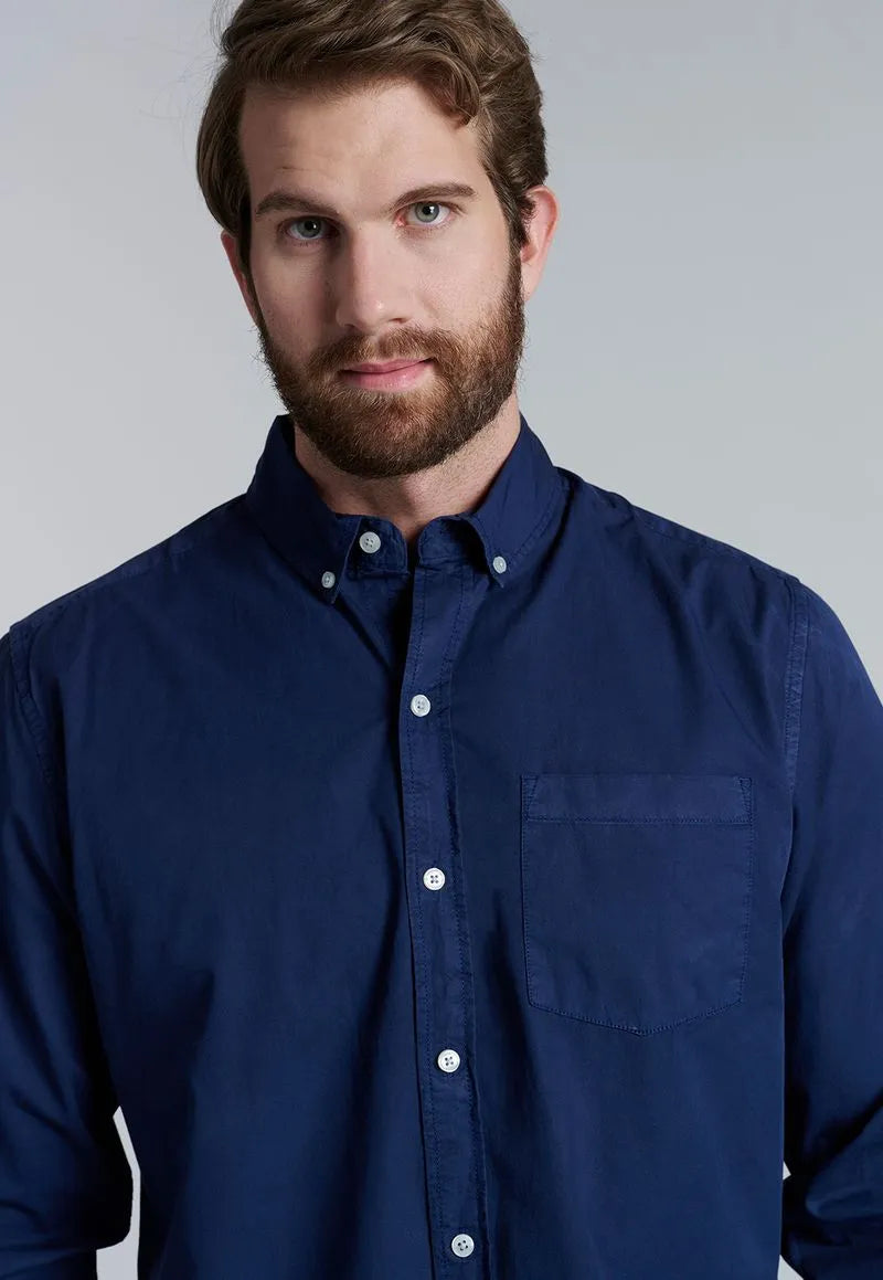 Camisa Hombre Sport Garment Dyed Navy