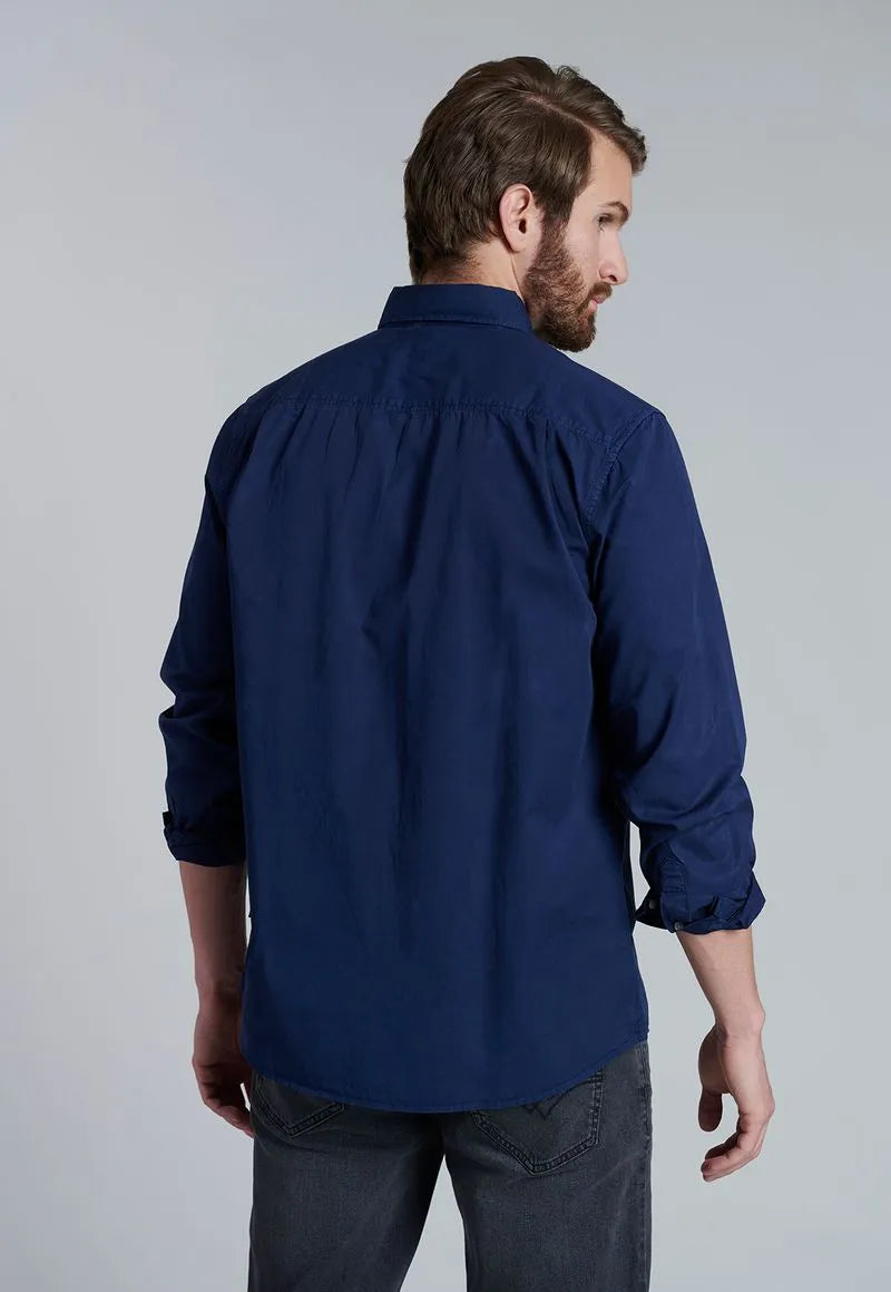 Camisa Hombre Sport Garment Dyed Navy