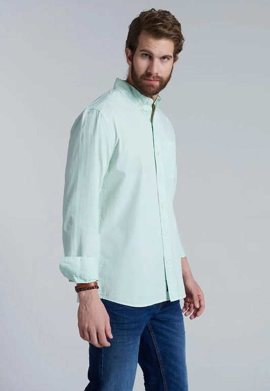 Camisa Hombre Garment Dyed Sport Fj Lt Ice