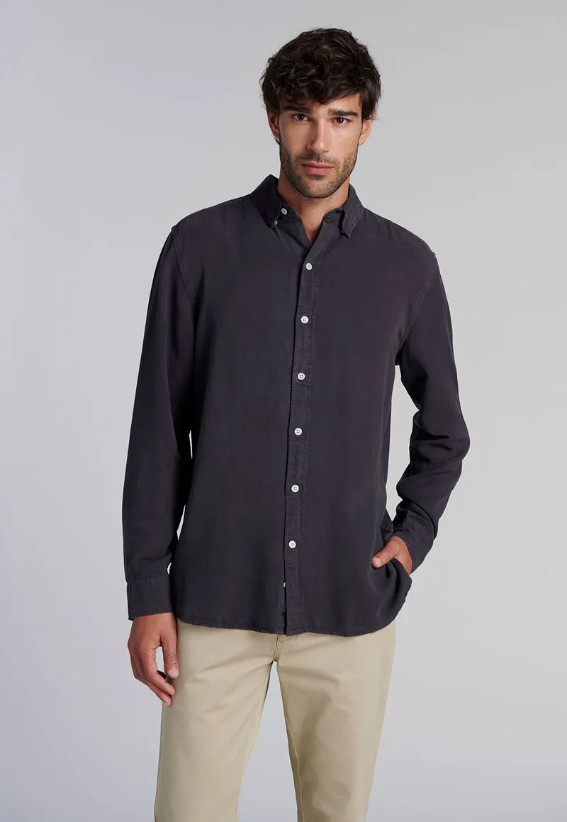 Camisa Hombre Miami Sport Lyocell Fj Negro