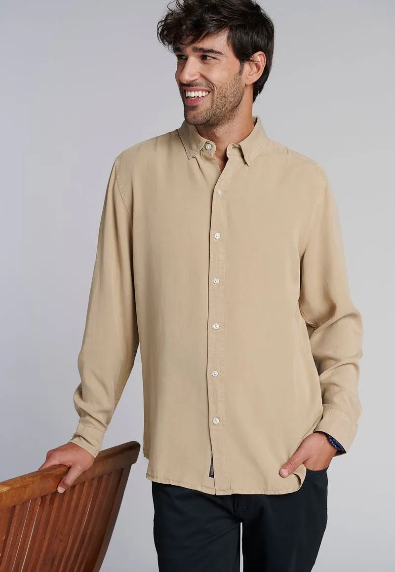 Camisa Hombre Miami Sport Lyocell Fj Khaki