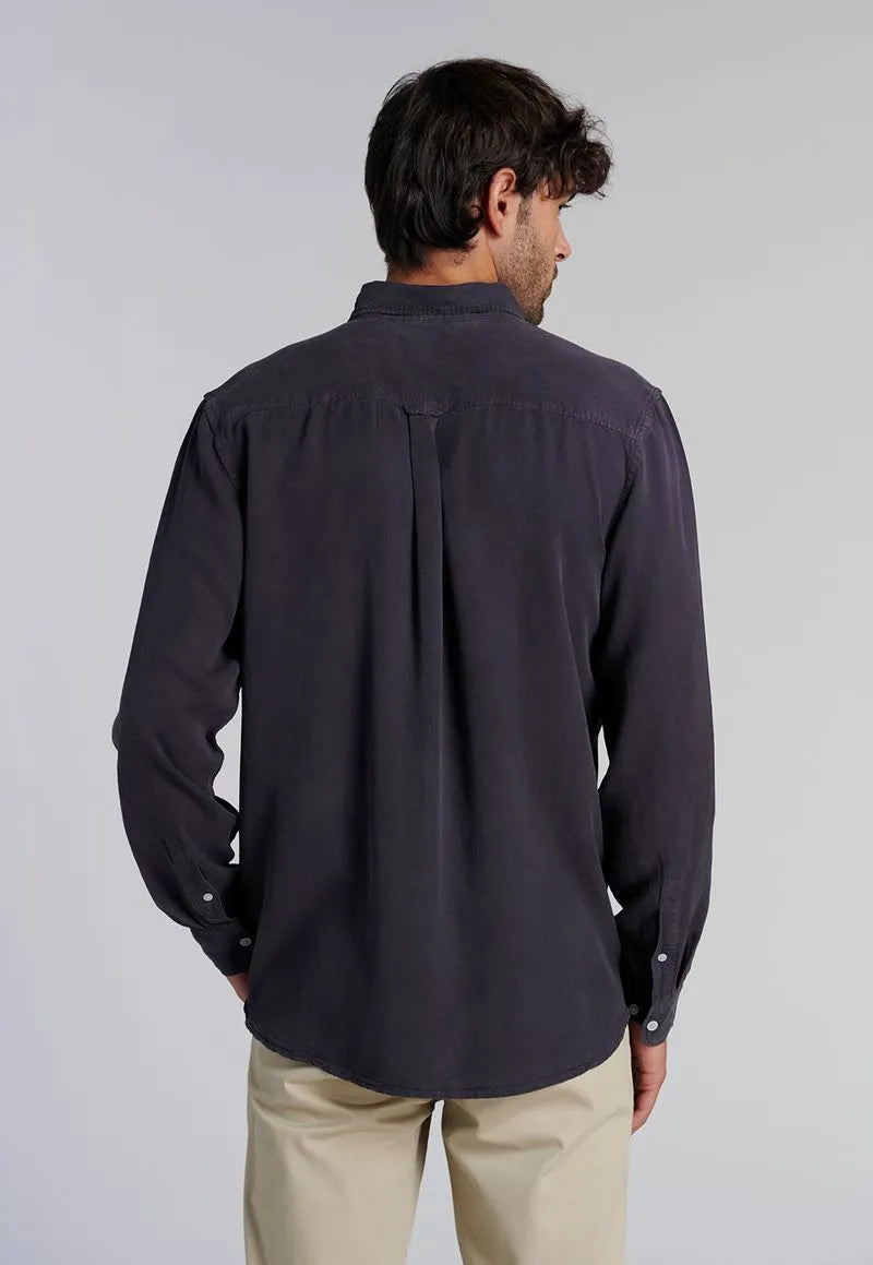 Camisa Hombre Miami Sport Lyocell Fj Negro