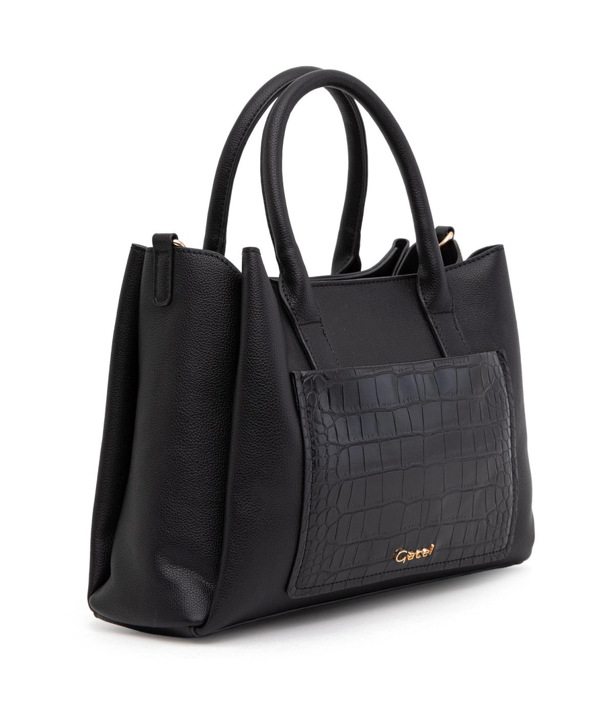 Cartera Mujer Dos Asas Mediana Negro