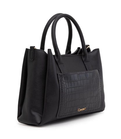 Cartera Mujer Dos Asas Mediana Negro