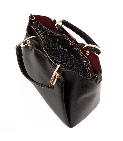 Cartera Mujer Dos Asas CAR3485 Mediana Negro