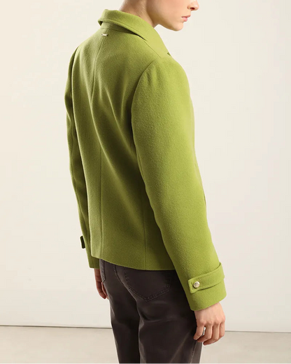 Chaqueta Mujer Cruzada Semi Recta Pistacho