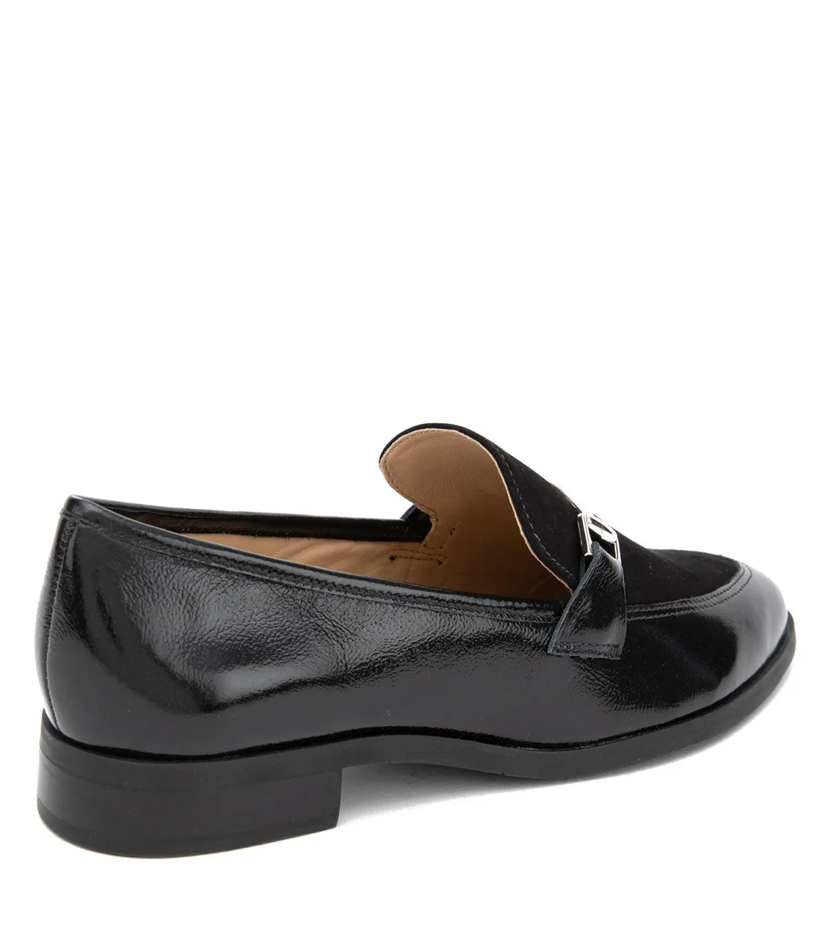 Mocasín Mujer Cruz Negro