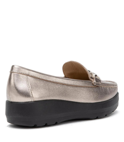 Mocasin Mujer Locanda Plateado