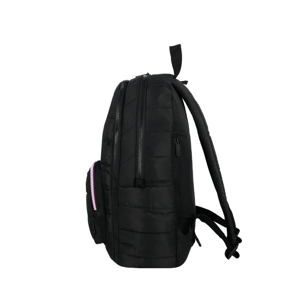 Mochila Para Notebook Mujer  14" Hamilton Negra-Lila
