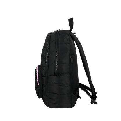 Mochila Para Notebook Mujer  14" Hamilton Negra-Lila