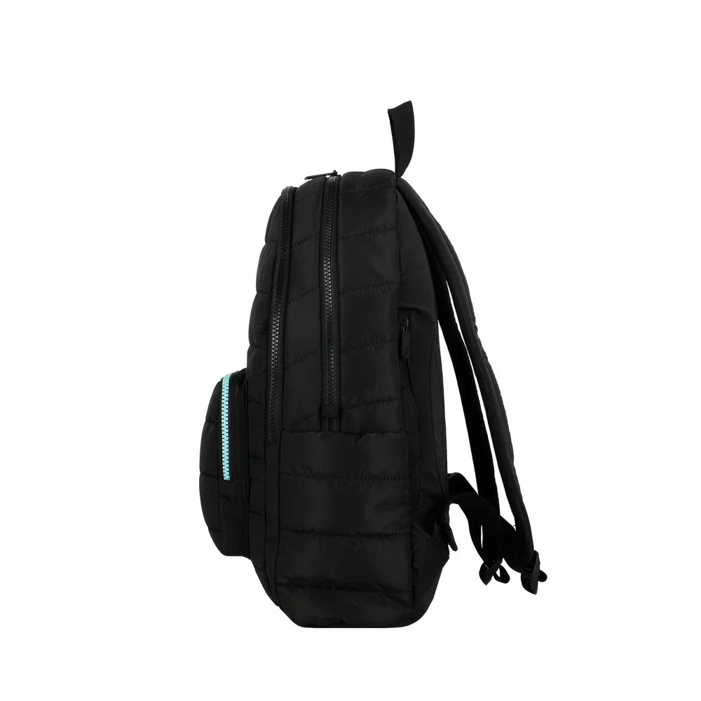 Mochila Para Notebook Mujer 14" Hamilton Negra-Verde