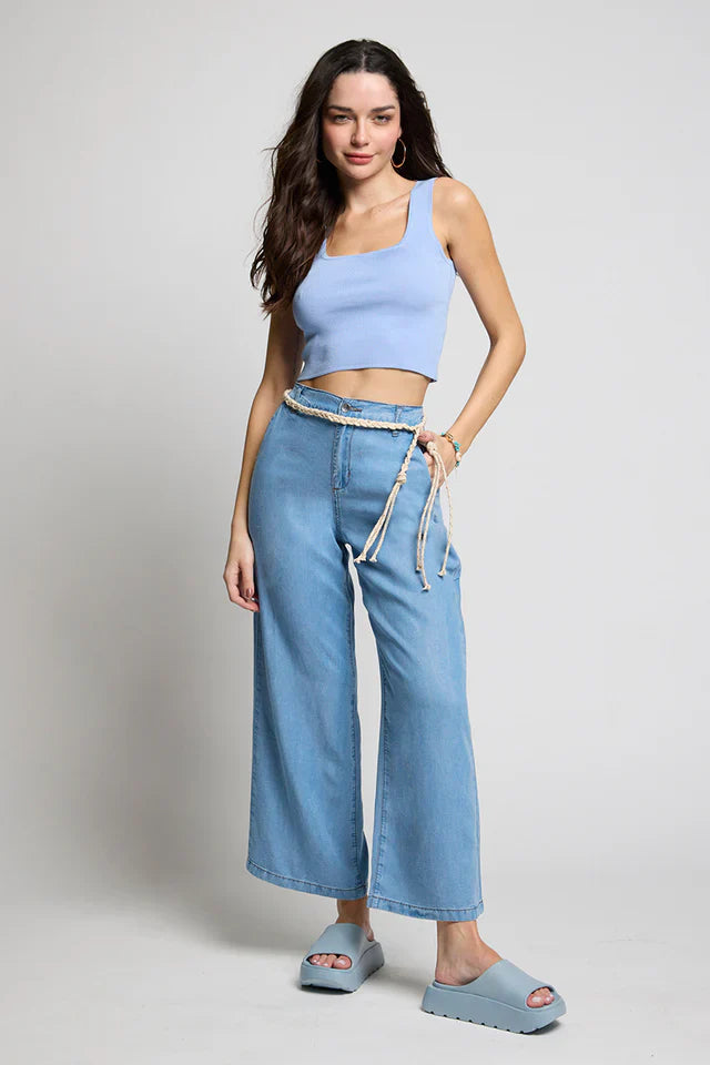 Pantalon Mujer Tencel 5194 Celeste