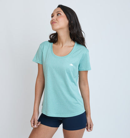 Polera Mujer Deportiva Estrella Verde Claro