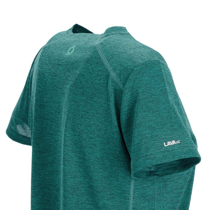 Polera Mujer Deportiva Manga Corta Lava Verde Azulado