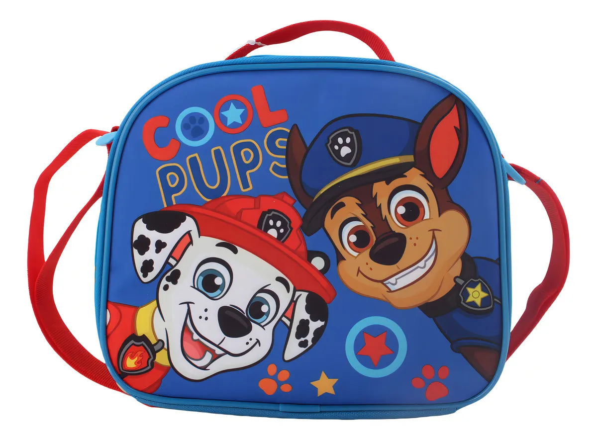 Set Mochila Niño Paw Patrol - Lonchera - Estuche Azul