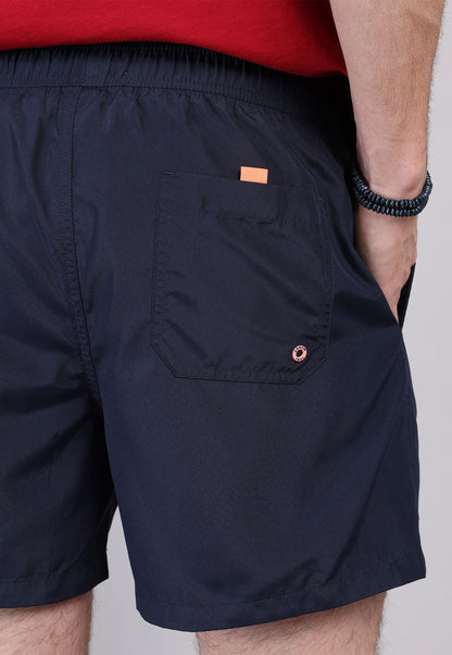 Short De Baño Liso Azul