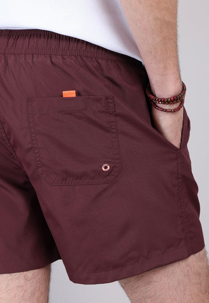 Short De Baño Liso Rojo