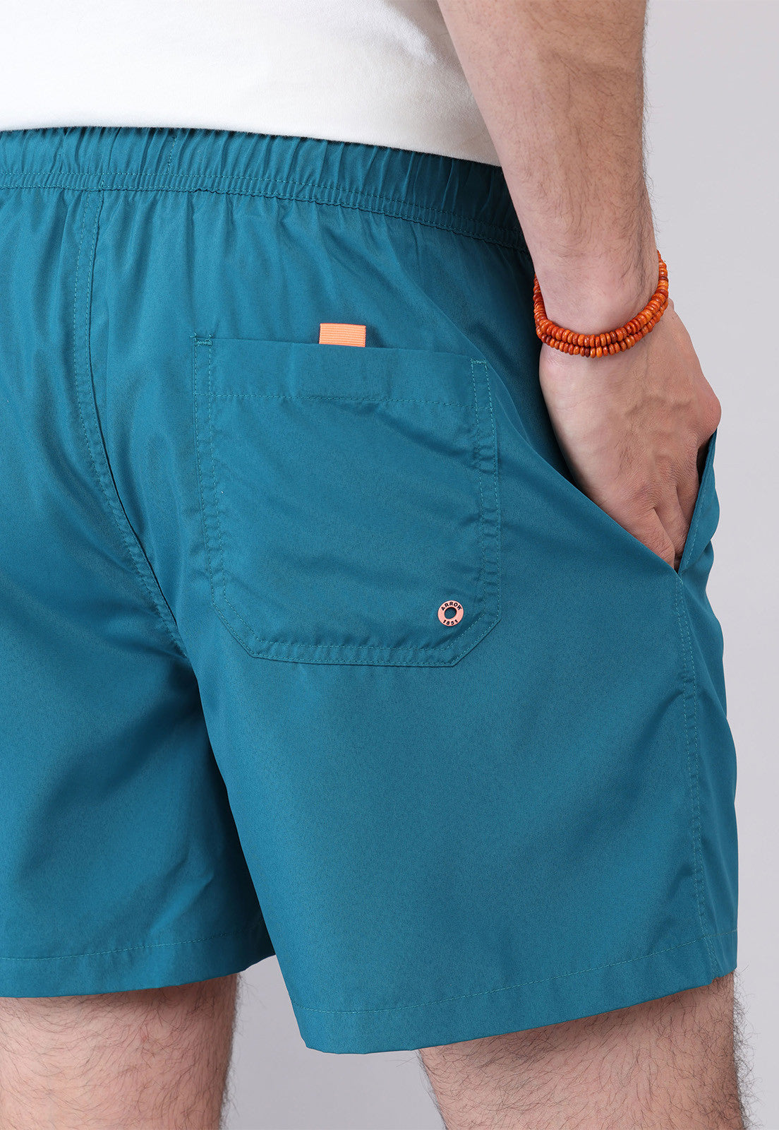 Short De Baño Liso Turquesa