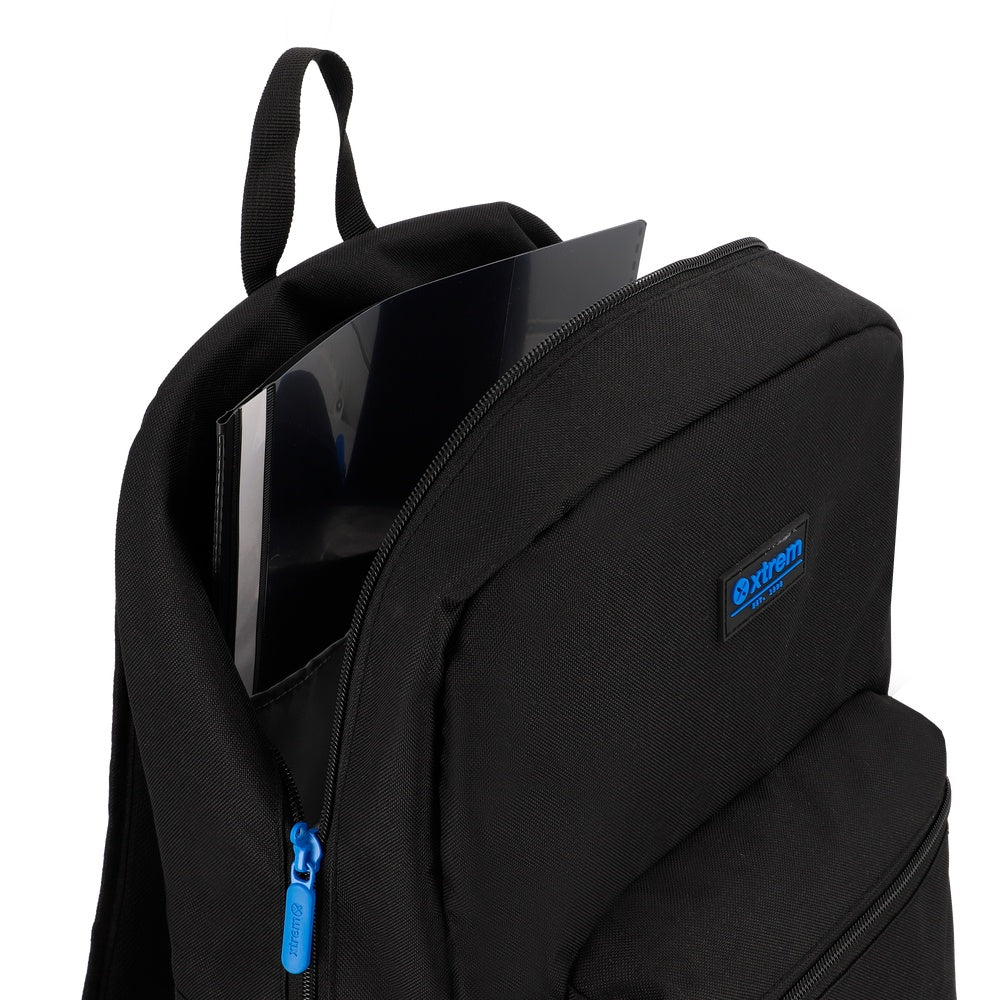 Mochila Triple Pack + Estuche + Lonchera Niño Negro-Azul