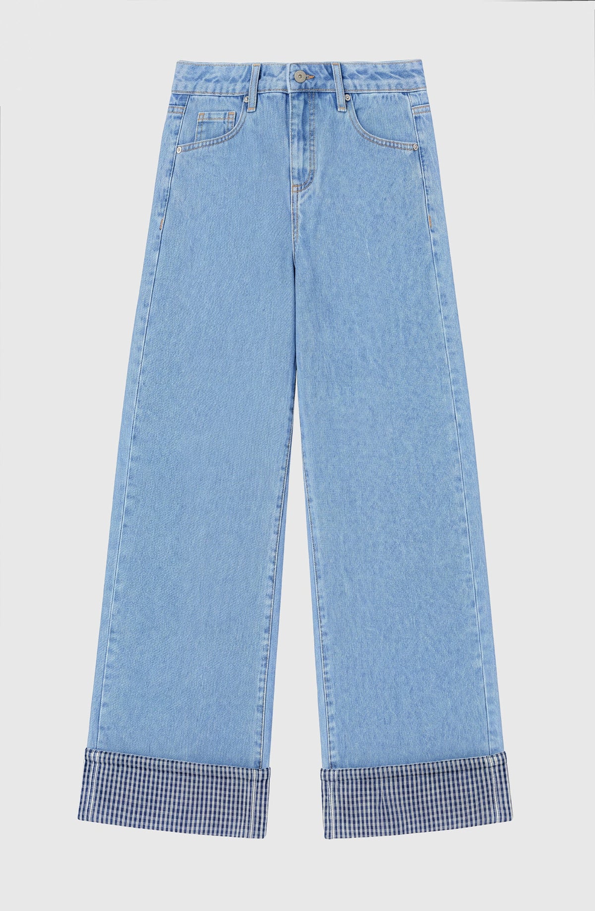 Pantalón Mujer Detalle Print Blue