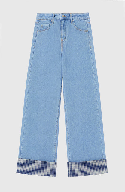 Pantalón Mujer Detalle Print Blue