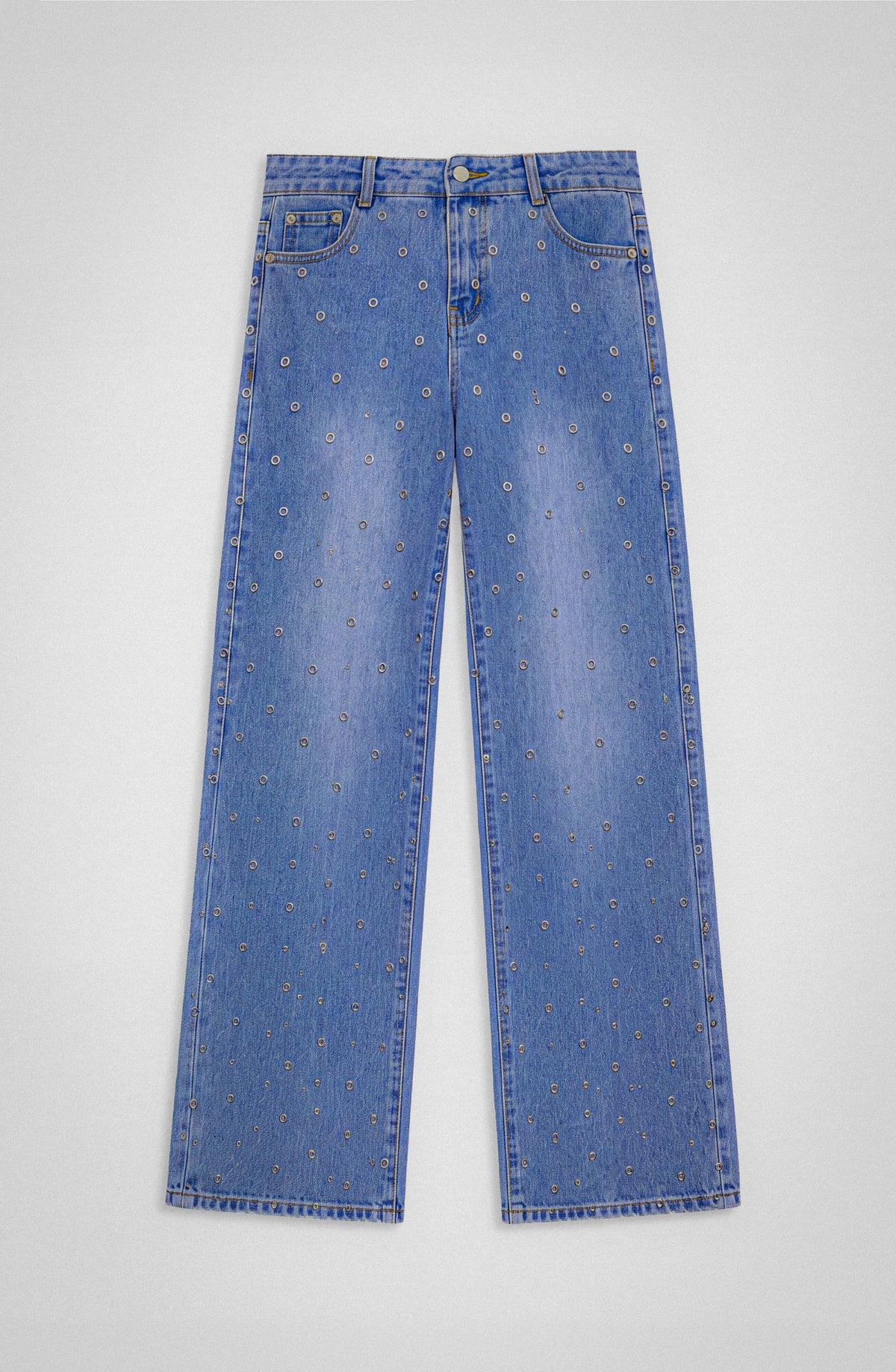 Pantalón Mujer Mini Ojal Light Blue