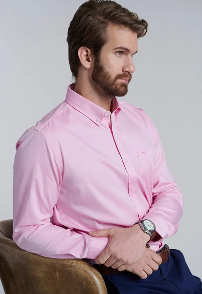 camisa-hombre-smart-casual-oxford-fucsia