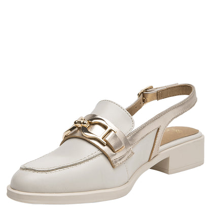 Zapato Mujer Cuero Beige
