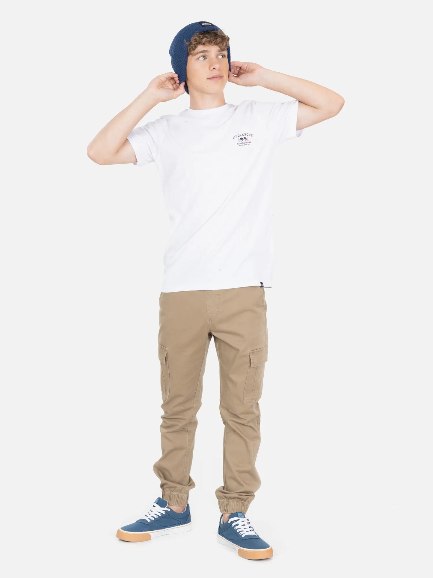 Pantalon Niño Jogger Cargo Fit Beige