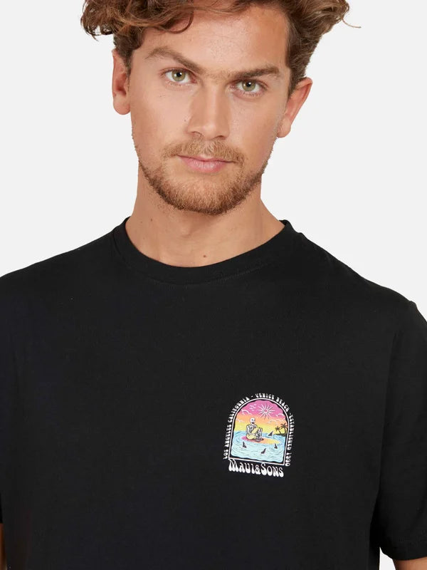 Polera Hombre Shark Island Negra