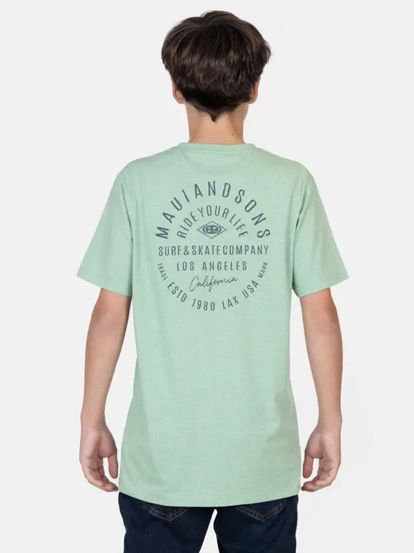 Polera Niño Ride Your Life Green