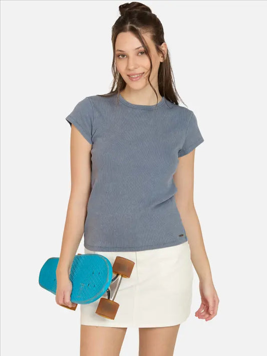 Polera Mujer Azure Bloom Blue