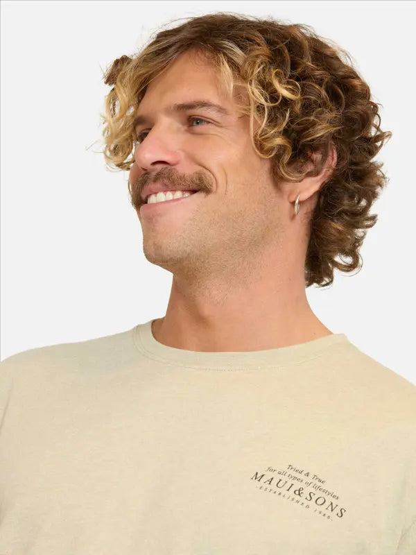 Polera Hombre Ring Brand Beige
